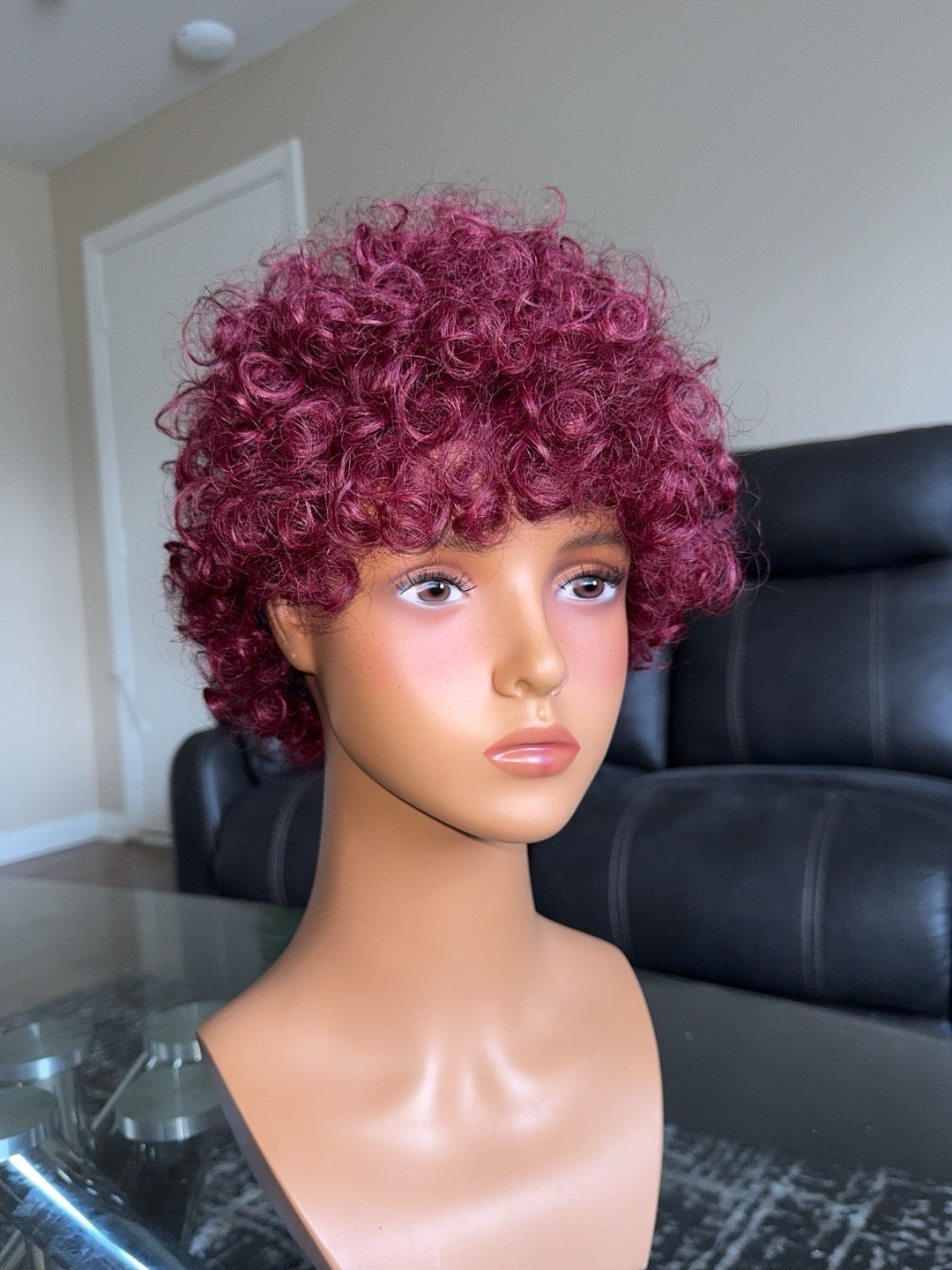Afro Curly Red Hair – 6” | 100% Human Hair