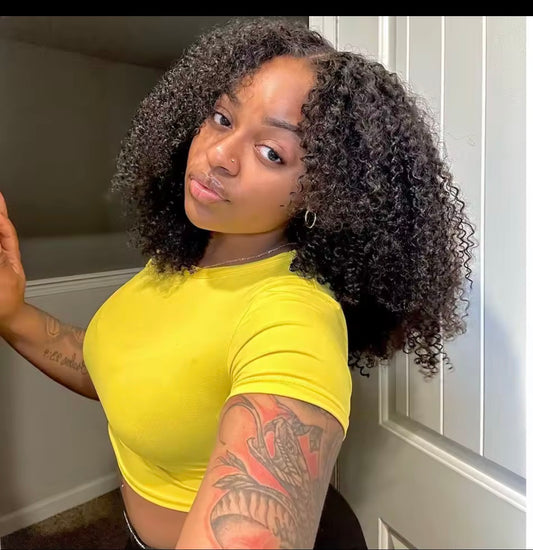 100% Glueless Wigs Human Hair Wigs Ready To Wear Bleached Knots 6x5 Pre Cut HD Transparent Glueless Lace Wigs Kinky Curly