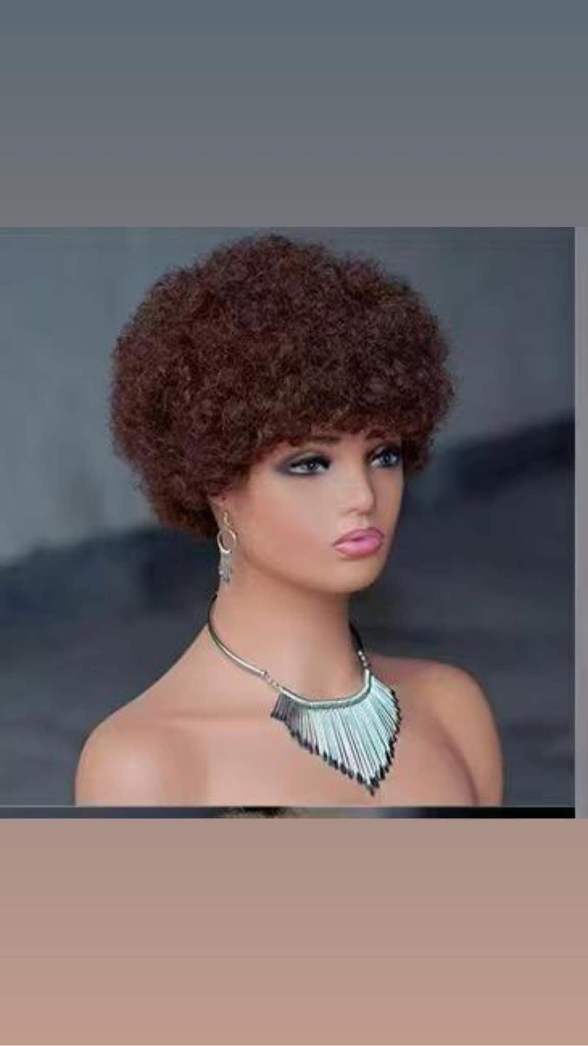 Afro Curly Red Hair – 6” | 100% Human Hair