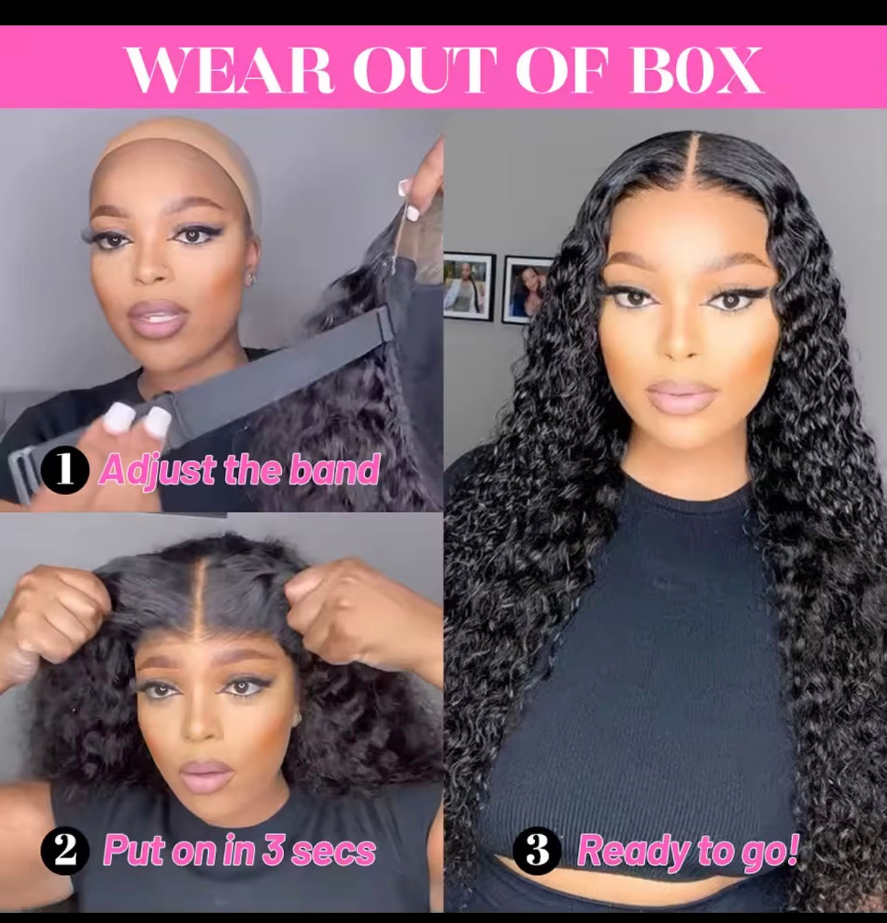 100% Glueless Wigs Human Hair Wigs Ready To Wear Bleached Knots 6x5 Pre Cut HD Transparent Glueless Lace Wigs Kinky Curly